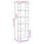 bogreol Sonoma eg 50x33x188,5 cm konstrueret træ