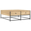 sofabord 100x99x40 cm konstrueret træ sonoma-eg