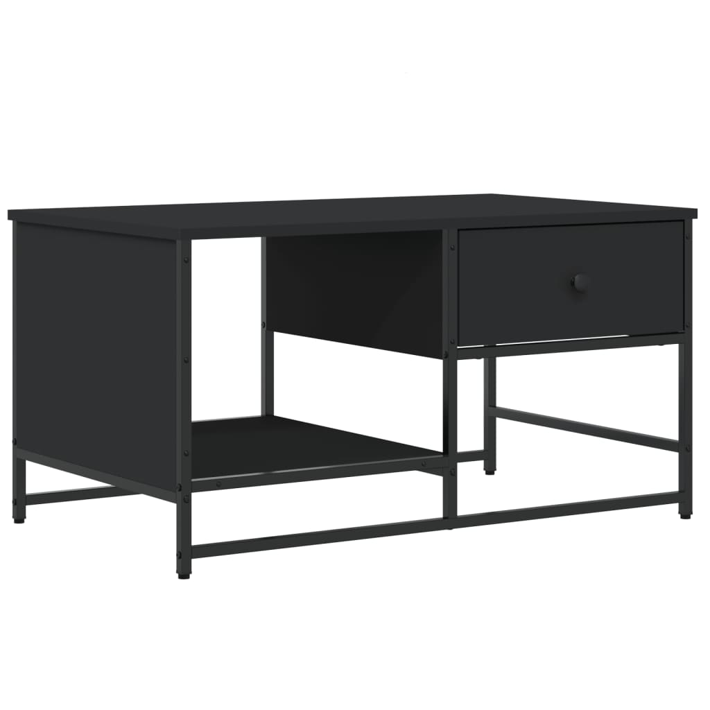 sofabord 85,5x51x45 cm konstrueret træ sort