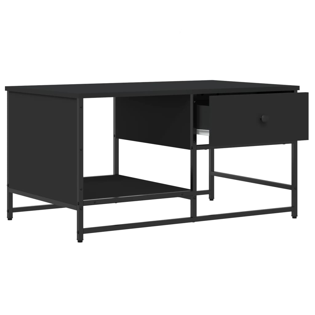 sofabord 85,5x51x45 cm konstrueret træ sort