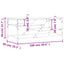 sofabord 100x49x40 cm konstrueret træ sort