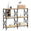 konsolbord 100x28x80,5 cm konstrueret træ sonoma-eg