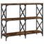 konsolbord 100x28x80,5 cm konstrueret træ røget egetræsfarve
