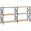 konsolbord 156x28x80,5 cm konstrueret træ sonoma-eg