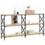 konsolbord 156x28x80,5 cm konstrueret træ sonoma-eg
