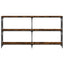 konsolbord 156x28x80,5 cm konstrueret træ røget egetræsfarve