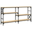 konsolbord 150x29x76,5 cm konstrueret træ sonoma-eg