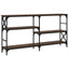 konsolbord 150x29x76,5 cm konstrueret træ brun egetræsfarve