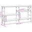 konsolbord 150x29x76,5 cm konstrueret træ brun egetræsfarve