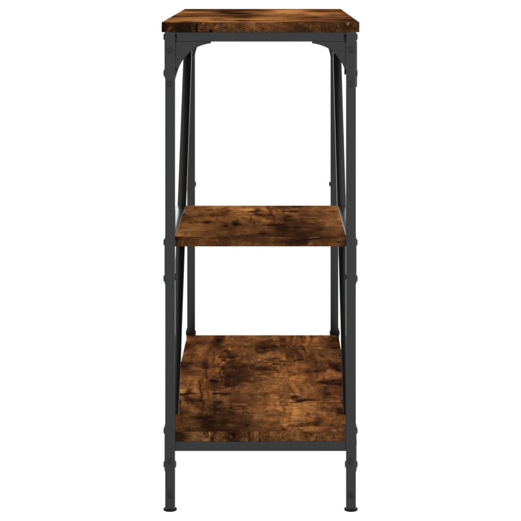 konsolbord 88,5x30x75 cm konstrueret træ røget sonoma-eg