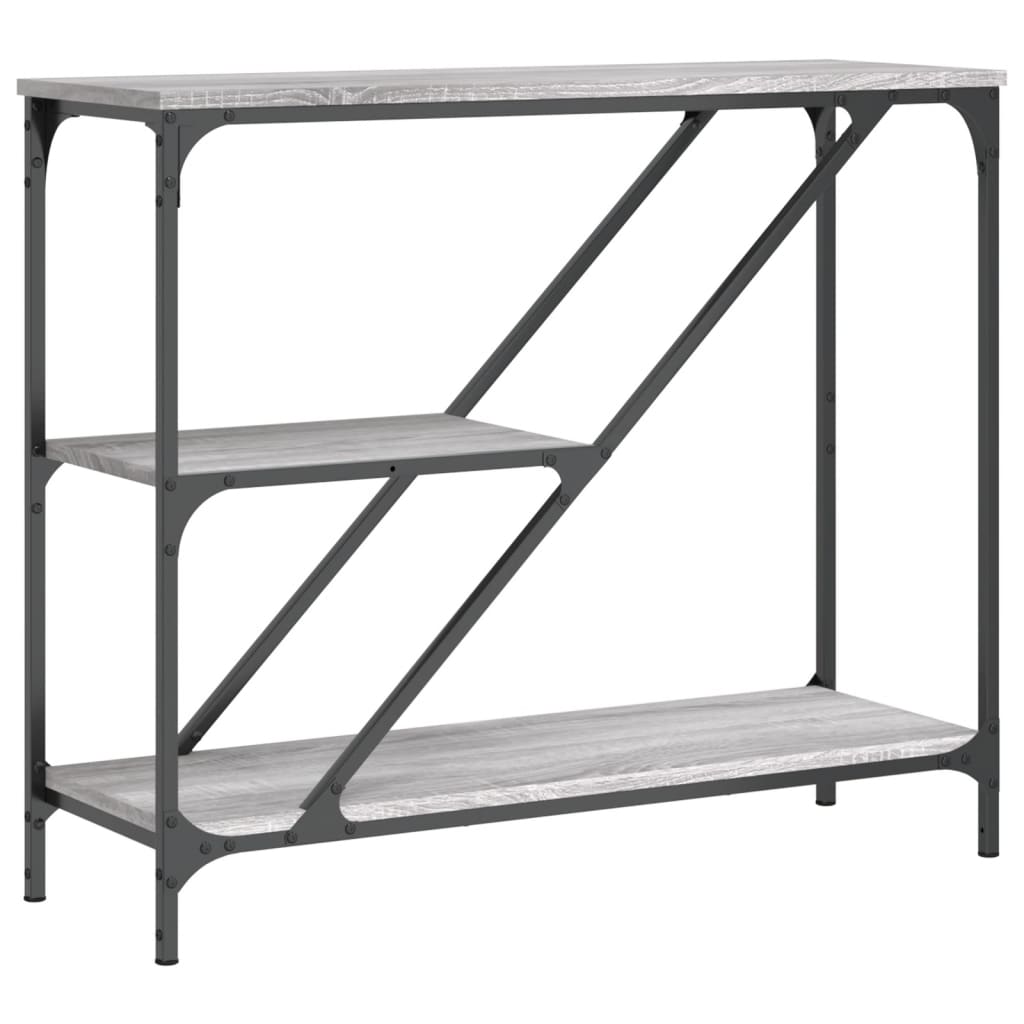 konsolbord 88,5x30x75 cm konstrueret træ grå sonoma-eg