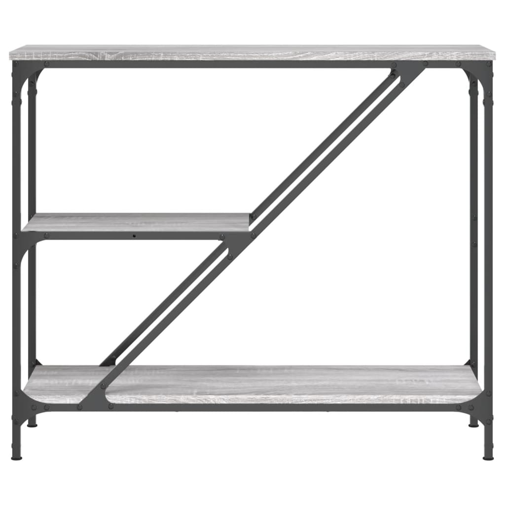 konsolbord 88,5x30x75 cm konstrueret træ grå sonoma-eg