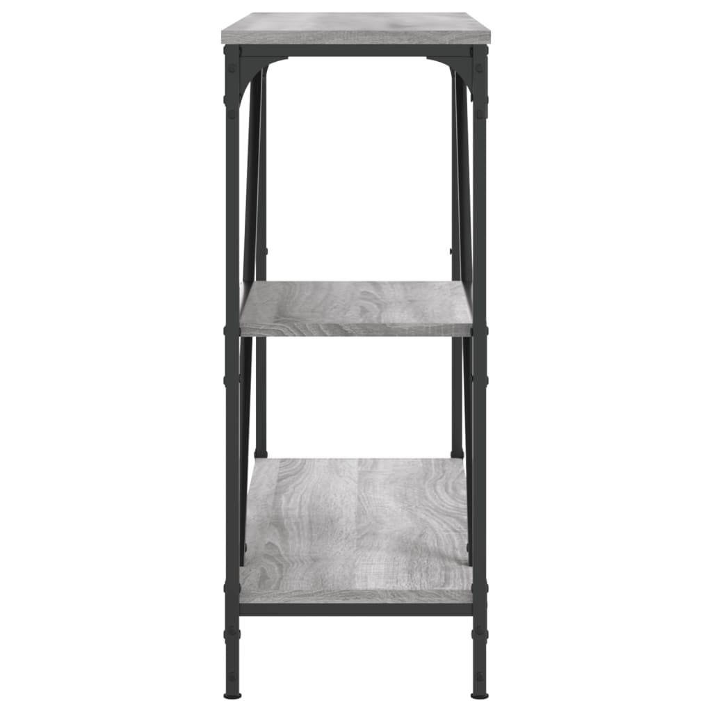 konsolbord 88,5x30x75 cm konstrueret træ grå sonoma-eg