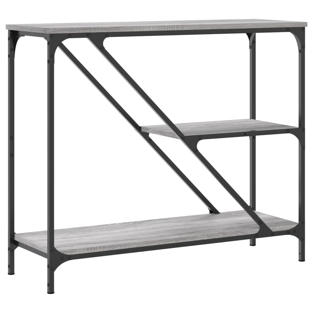 konsolbord 88,5x30x75 cm konstrueret træ grå sonoma-eg