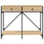konsolbord 100x39x78,5 cm konstrueret træ sonoma-eg