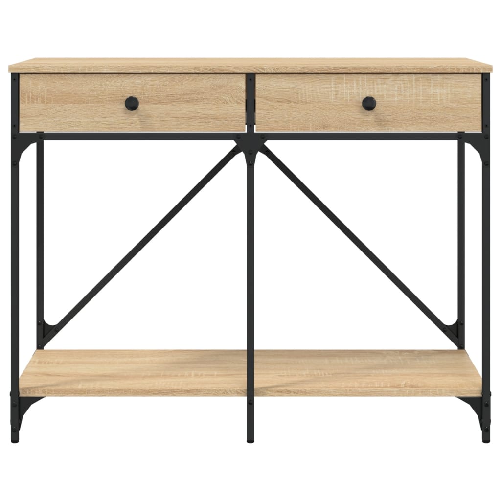 konsolbord 100x39x78,5 cm konstrueret træ sonoma-eg