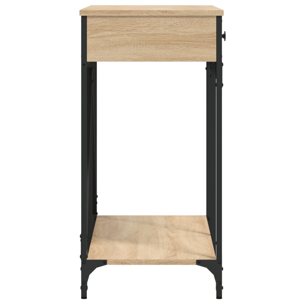 konsolbord 100x39x78,5 cm konstrueret træ sonoma-eg