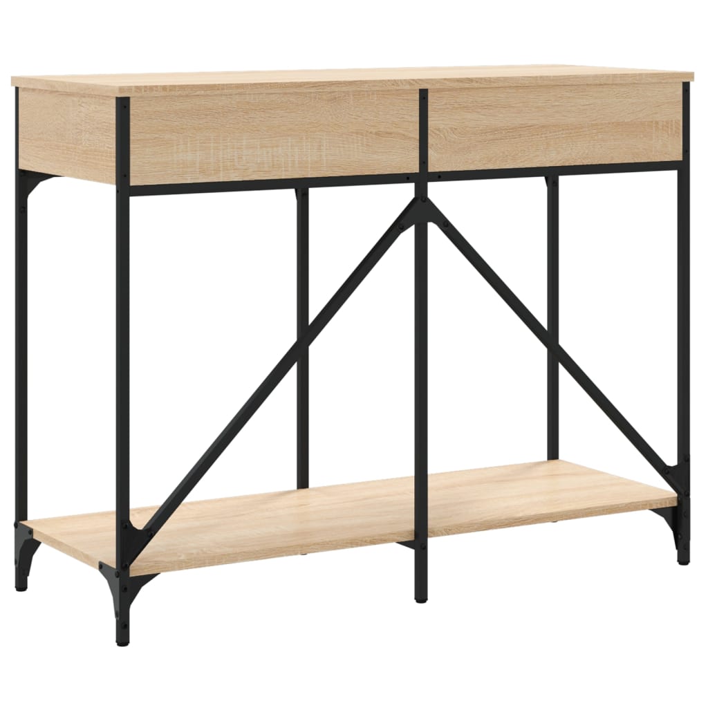 konsolbord 100x39x78,5 cm konstrueret træ sonoma-eg