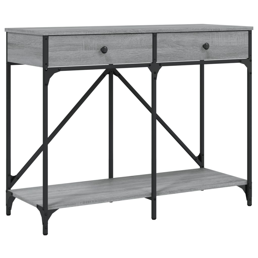 konsolbord 100x39x78,5 cm konstrueret træ grå sonoma-eg