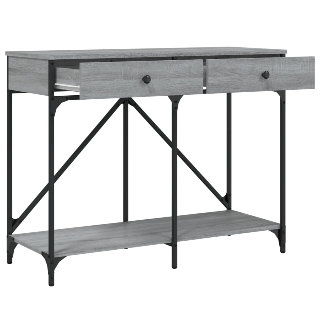 konsolbord 100x39x78,5 cm konstrueret træ grå sonoma-eg