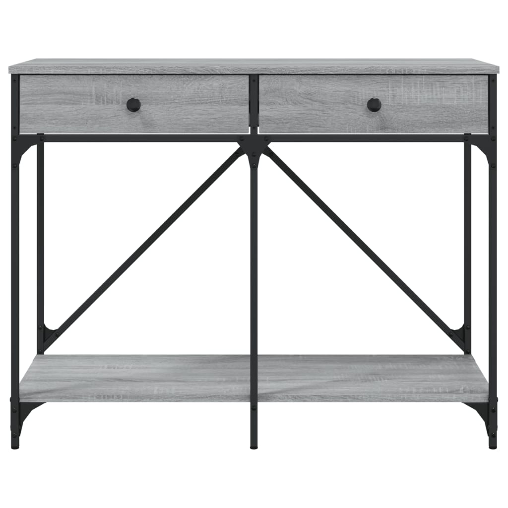 konsolbord 100x39x78,5 cm konstrueret træ grå sonoma-eg