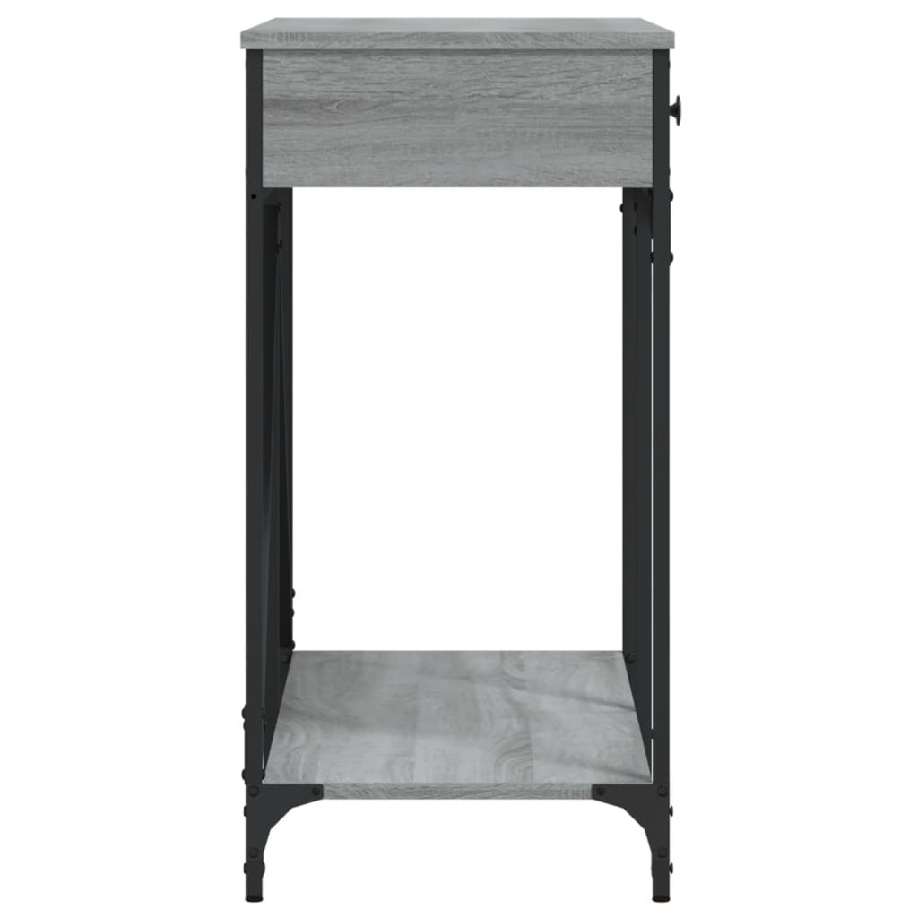 konsolbord 100x39x78,5 cm konstrueret træ grå sonoma-eg