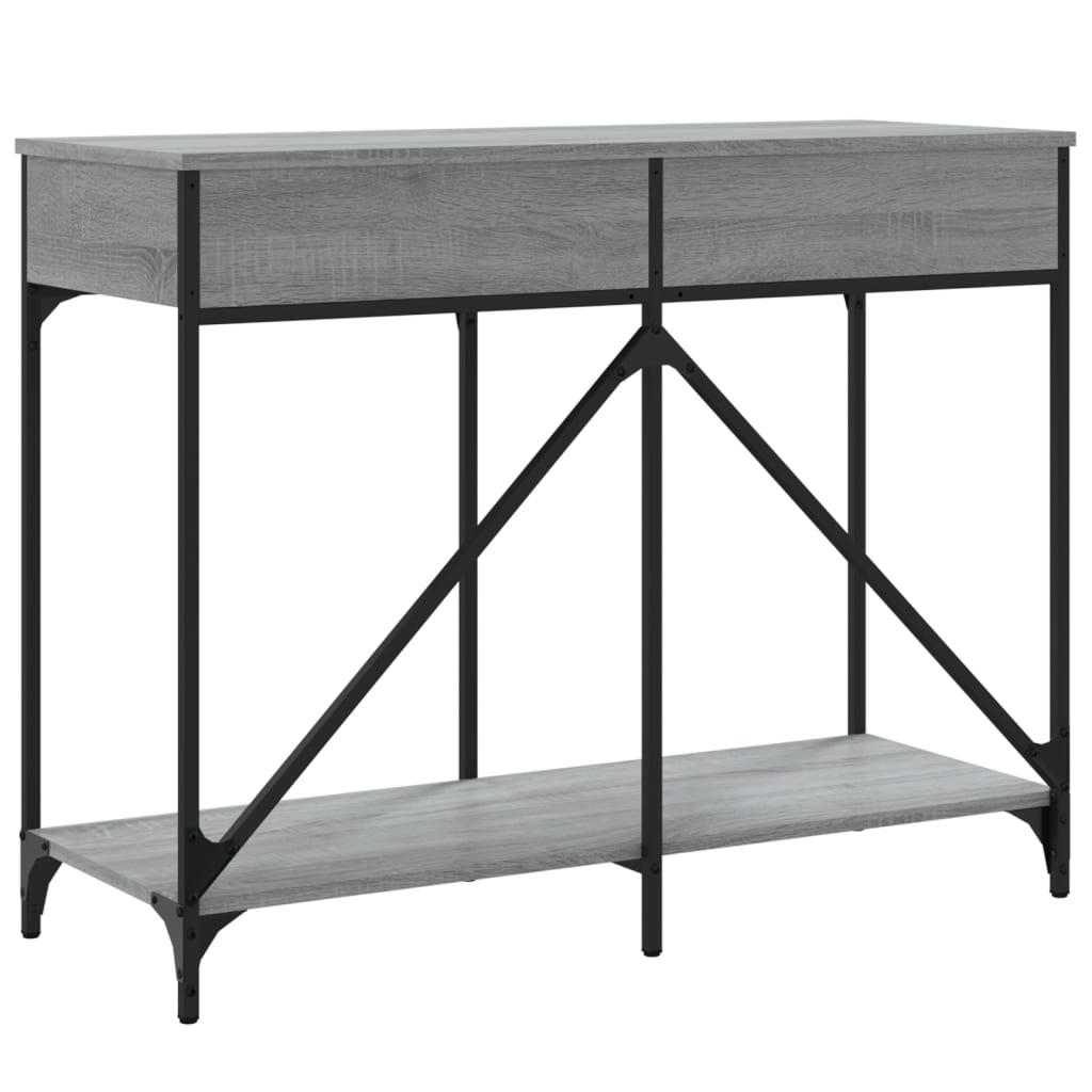 konsolbord 100x39x78,5 cm konstrueret træ grå sonoma-eg