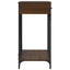 konsolbord 100x39x78,5 cm konstrueret træ brun egetræsfarve