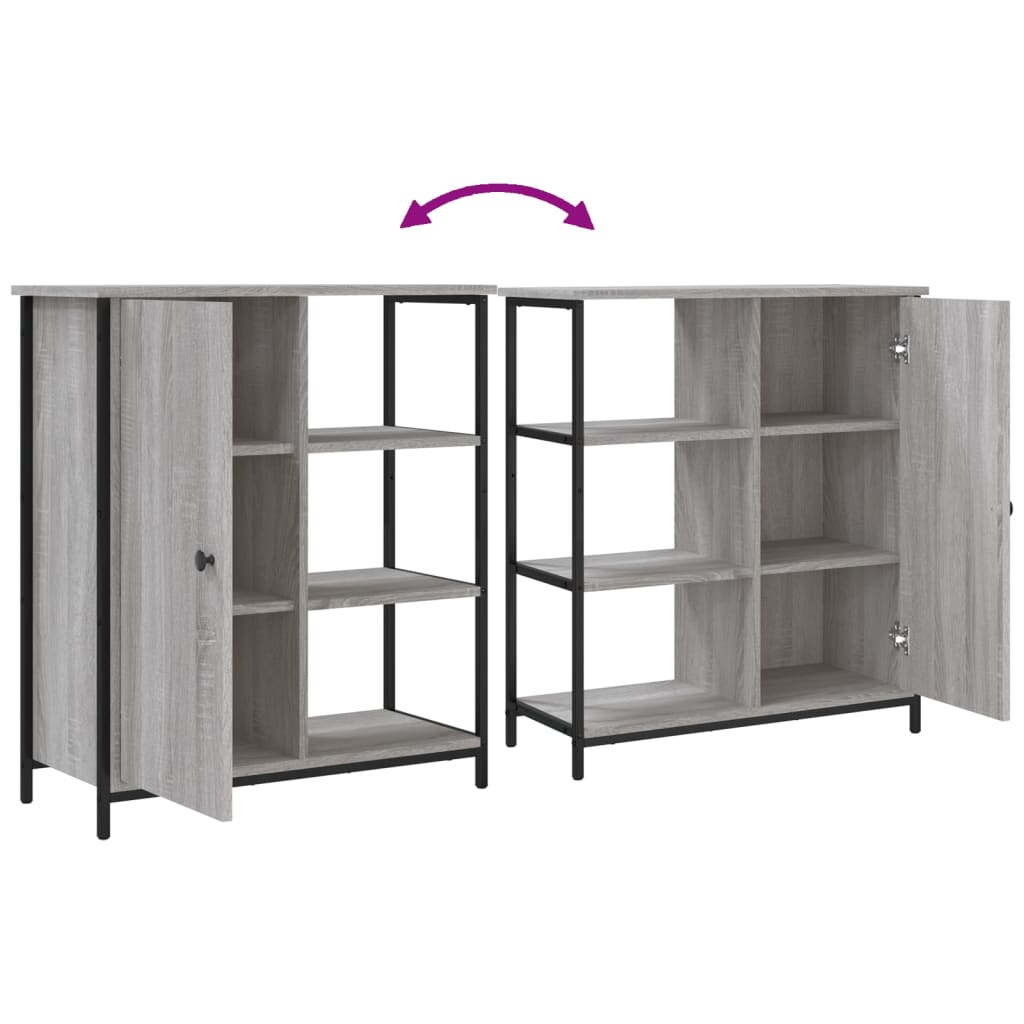 skænk 70x30x80 cm konstrueret træ grå sonoma-eg