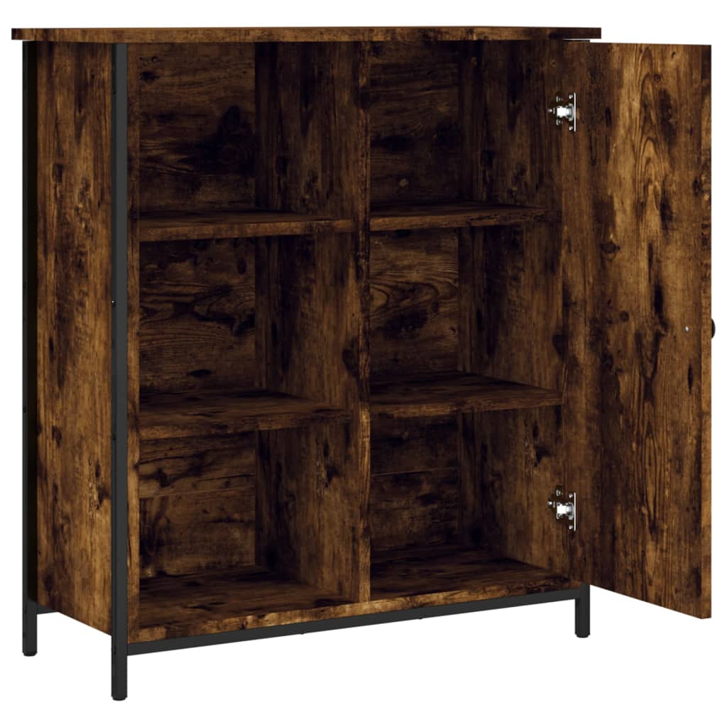 skænk 70x30x80 cm konstrueret træ røget egetræsfarve