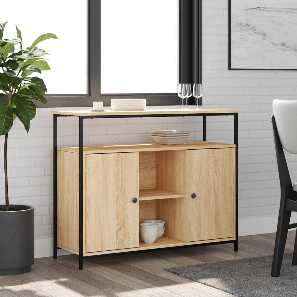 skænk Sonoma eg 100x35x80 cm konstrueret træ