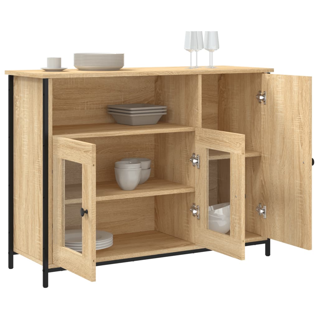 skænk 100x35x75 cm konstrueret træ sonoma-eg