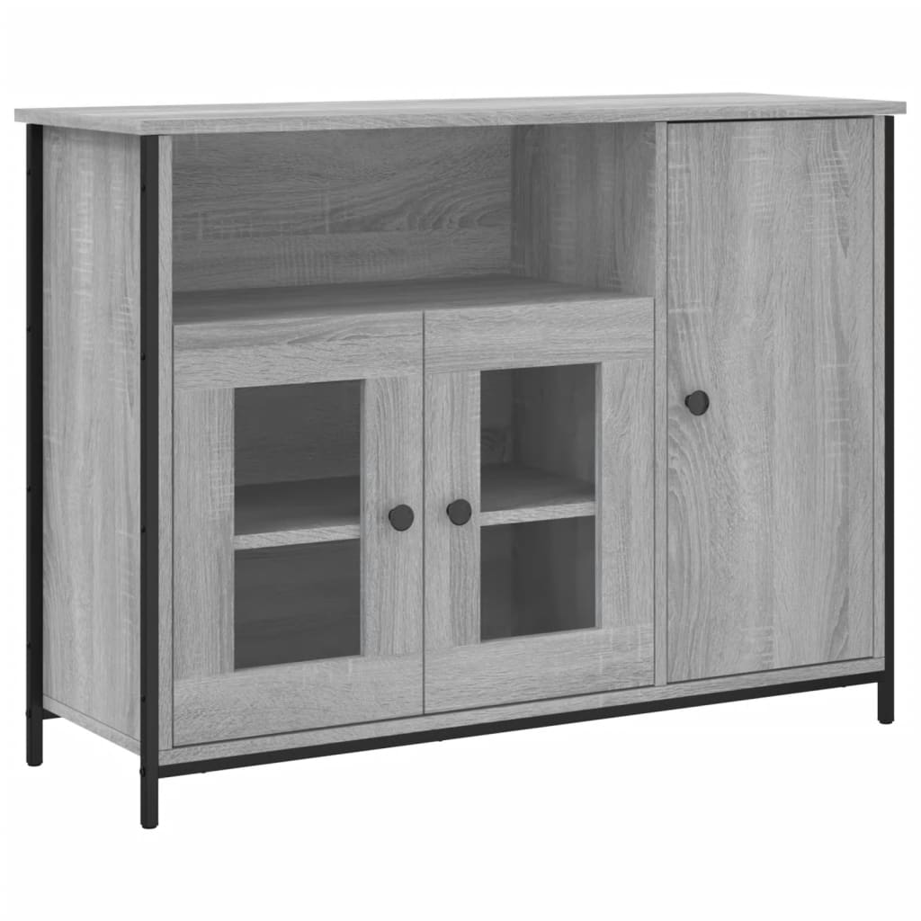 skænk 100x35x75 cm konstrueret træ grå sonoma-eg