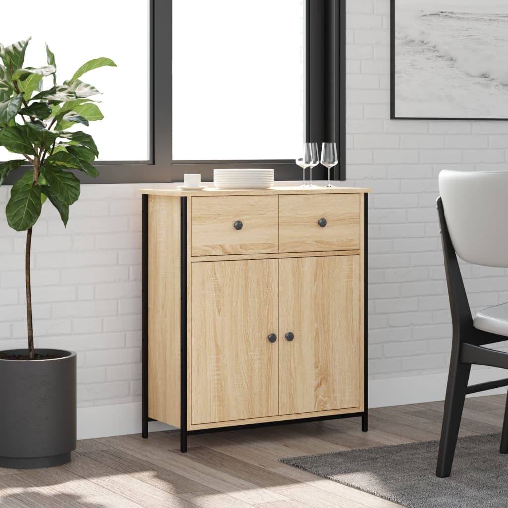 skænk 70x30x80 cm konstrueret træ sonoma-eg
