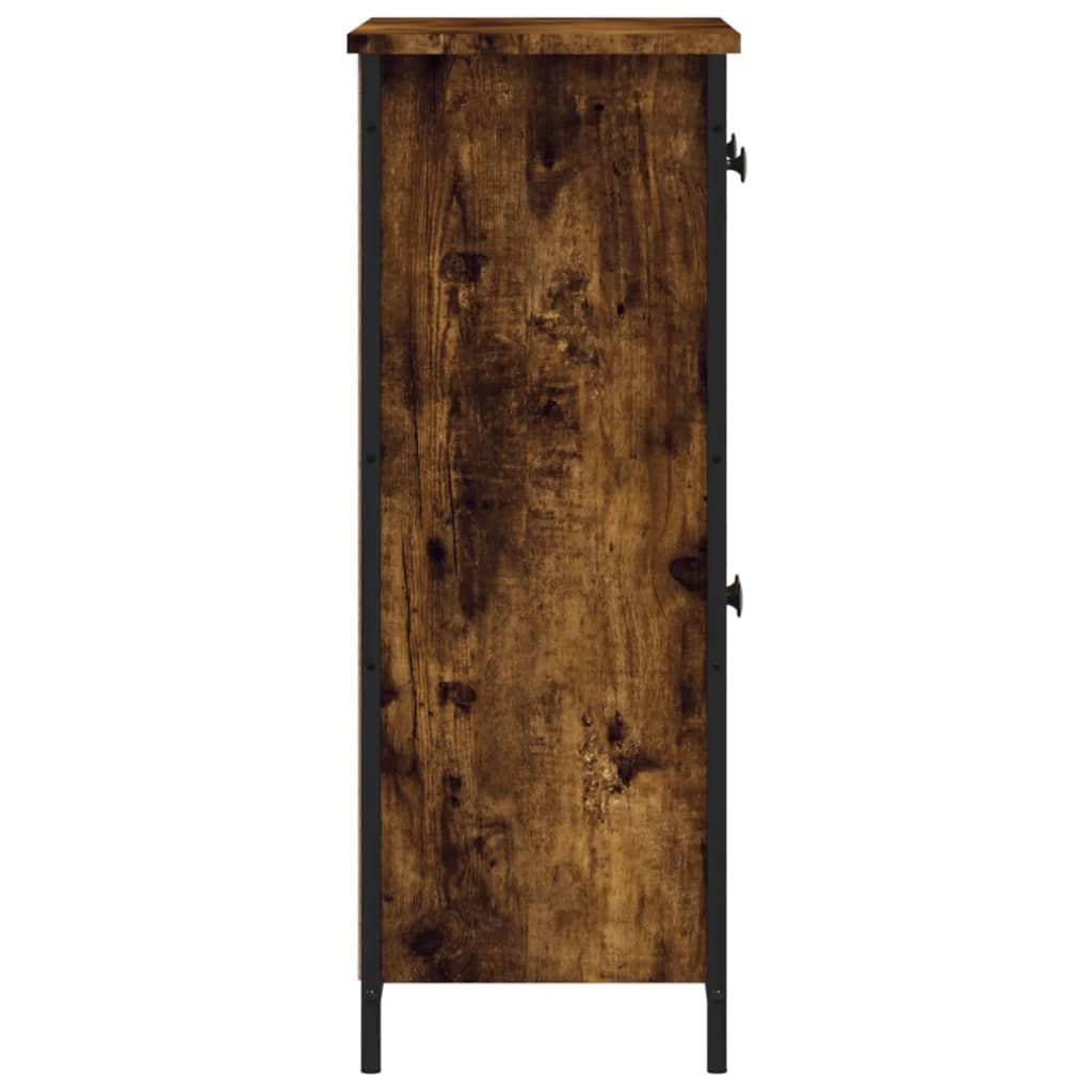 skænk 70x30x80 cm konstrueret træ røget egetræsfarve