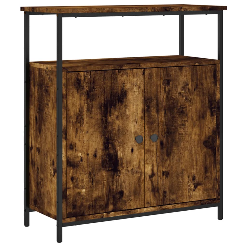 skænk 70x30x80 cm konstrueret træ røget egetræsfarve