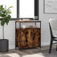 skænk 70x30x80 cm konstrueret træ røget egetræsfarve