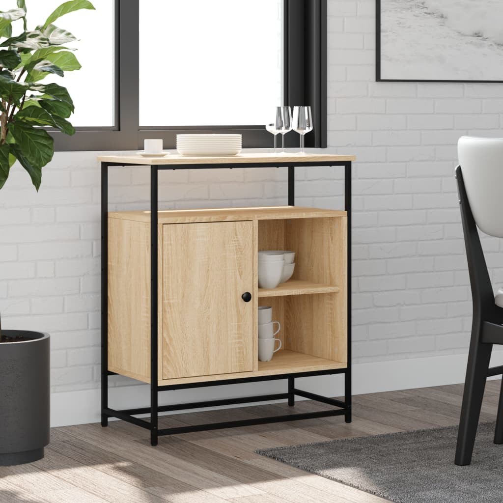 skænk Sonoma eg 69x35x80 cm konstrueret træ