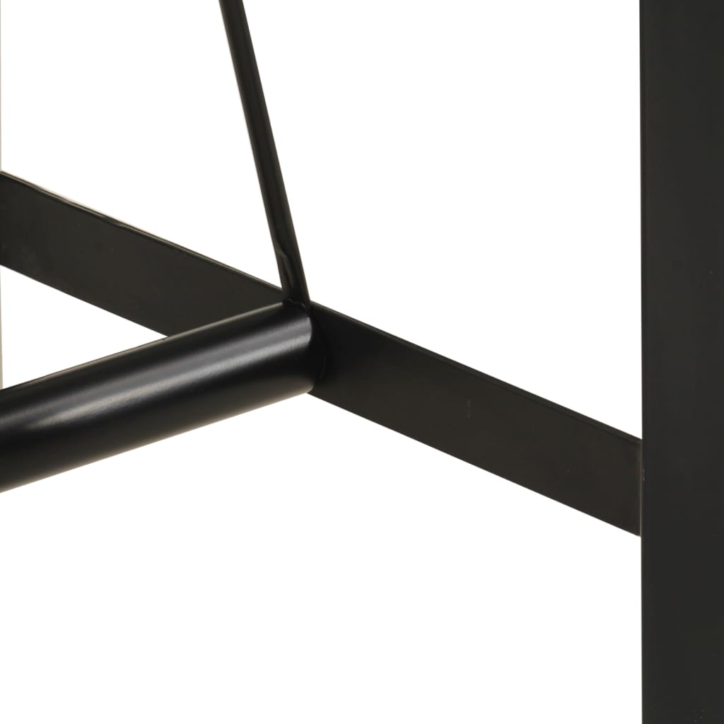 barbord 110x55x107 cm massivt genbrugstræ og jern
