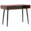 skrivebord med skuffe 110x50x75 cm konstrueret træ brun