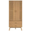 klædeskab OLDEN 76,5x53x172 cm massivt fyrretræ brun