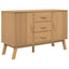 skænk OLDEN 114x43x73,5 cm massivt fyrretræ brun
