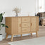 skænk OLDEN 114x43x73,5 cm massivt fyrretræ brun