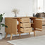 skænk OLDEN 114x43x73,5 cm massivt fyrretræ brun
