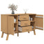 skænk OLDEN 114x43x73,5 cm massivt fyrretræ brun