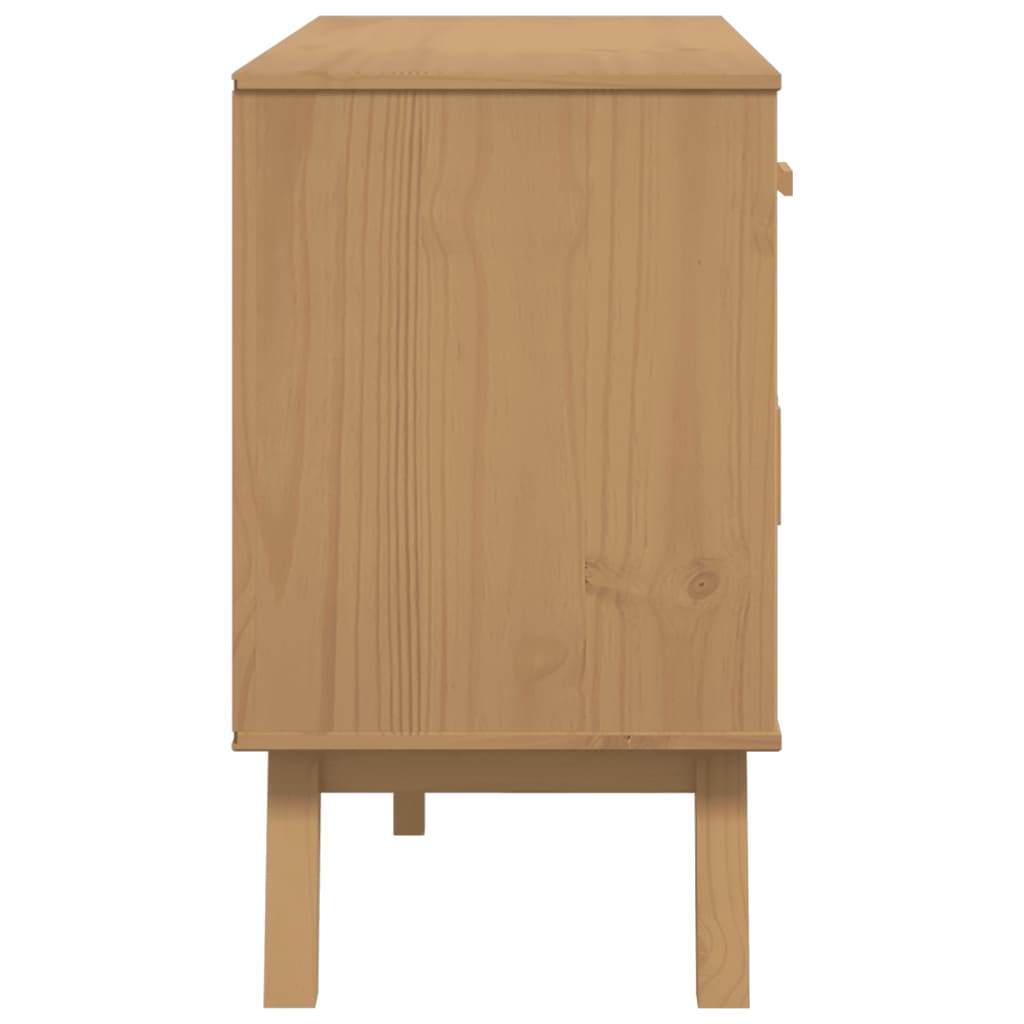 skænk OLDEN 114x43x73,5 cm massivt fyrretræ brun