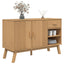 skænk OLDEN 114x43x73,5 cm massivt fyrretræ brun