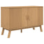 skænk OLDEN 114x43x73,5 cm massivt fyrretræ brun
