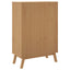 skab OLDEN 85x43x125 cm massivt fyrretræ brun
