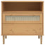 skænk SENJA 80x40x80 cm rattan-look massivt fyrretræ brun